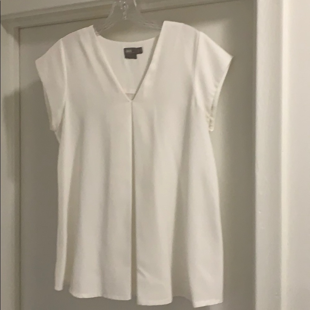 ASOS maternity white cap sleeve blouse.